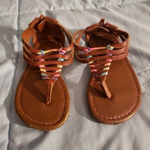 Multi color toddler thong sandals